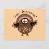 Cartes Pour Fêtes Annuelles Happy PengsGiving Turkey (Devant)