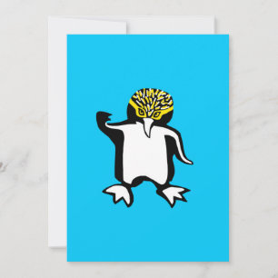 Cartes Pour Fêtes Annuelles Happy PENGUIN - Faune marine - bleu océanique