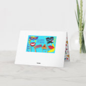 Cartes Pour Fêtes Annuelles Happy Purim Festival Hamantaschen & Rashan Hébreu (Dos)