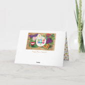 Cartes Pour Fêtes Annuelles Happy Purim Festival Hamantaschen & Rashan Hébreu (Dos)