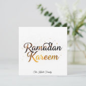 Cartes Pour Fêtes Annuelles Happy Ramadan Mubarak Ramadan Kareem Gold Muslim (Debout devant)