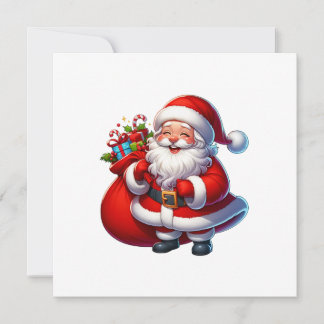 Cartes Pour Fêtes Annuelles Happy Santa Claus Christmas
