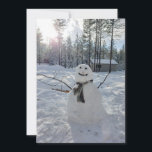 Cartes Pour Fêtes Annuelles Happy Snowman photos d'hiver originales<br><div class="desc">Voici une photo d'un bonhomme de neige que j'ai construit ici sur ma propriété dans le Montana :)</div>