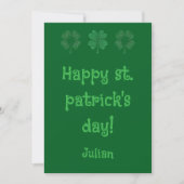 Cartes Pour Fêtes Annuelles Happy St. Patrick’s Day – Classic Irish (Devant)