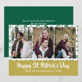 Cartes Pour Fêtes Annuelles Happy St. patrick's day Shamrocks family 3 photo