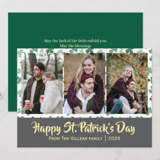 Cartes Pour Fêtes Annuelles Happy St. patrick's day Shamrocks family 3 photo