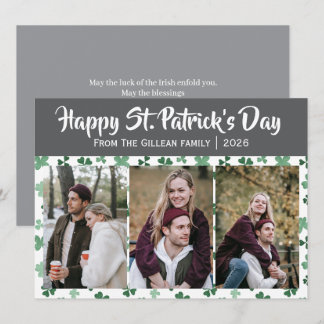Cartes Pour Fêtes Annuelles Happy St. patrick's day Shamrocks family 3 photo