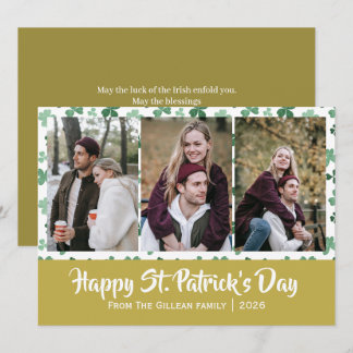 Cartes Pour Fêtes Annuelles Happy St. patrick's day Shamrocks family 3 photo