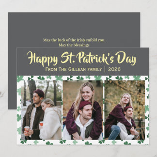 Cartes Pour Fêtes Annuelles Happy St. patrick's day Shamrocks family 3 photo