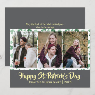 Cartes Pour Fêtes Annuelles Happy St. patrick's day Shamrocks family 3 photo