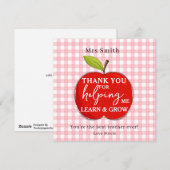 Cartes Pour Fêtes Annuelles Happy Teacher Appreciation Card | Red Apple Pink  (Devant / Derrière)