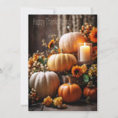 Cartes Pour Fêtes Annuelles Happy Thanksgiving (Devant)