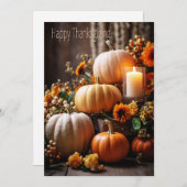 Cartes Pour Fêtes Annuelles Happy Thanksgiving (Devant / Derrière)