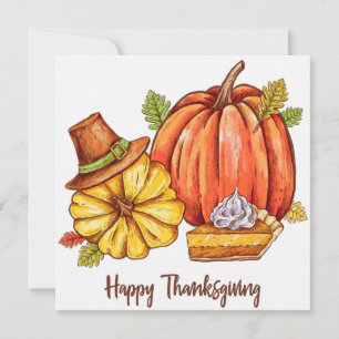Cartes Pour Fêtes Annuelles Happy Thanksgiving