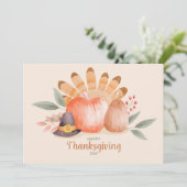 Cartes Pour Fêtes Annuelles Happy Thanksgiving (Debout devant)