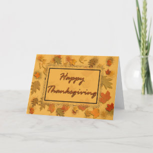 Cartes Pour Fêtes Annuelles Happy Thanksgiving