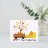 Cartes Pour Fêtes Annuelles Happy Thanksgiving (Debout devant)