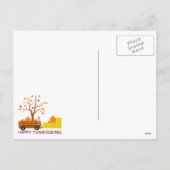Cartes Pour Fêtes Annuelles Happy Thanksgiving (Dos)