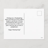 Cartes Pour Fêtes Annuelles Happy Thanksgiving (Dos)