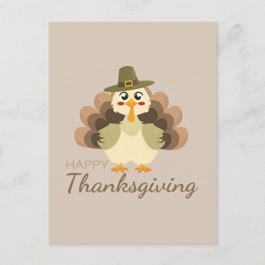 Cartes Pour Fêtes Annuelles Happy Thanksgiving (Devant)