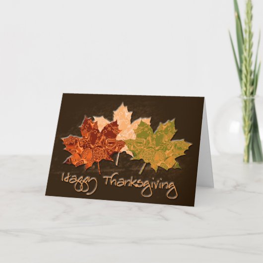 Cartes Pour Fêtes Annuelles Happy Thanksgiving (Devant)
