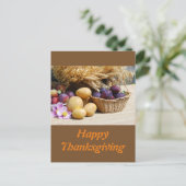 Cartes Pour Fêtes Annuelles Happy Thanksgiving (Debout devant)