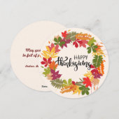 Cartes Pour Fêtes Annuelles Happy Thanksgiving (Devant / Derrière)