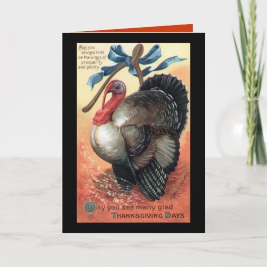 Cartes Pour Fêtes Annuelles Happy Thanksgiving (Devant)