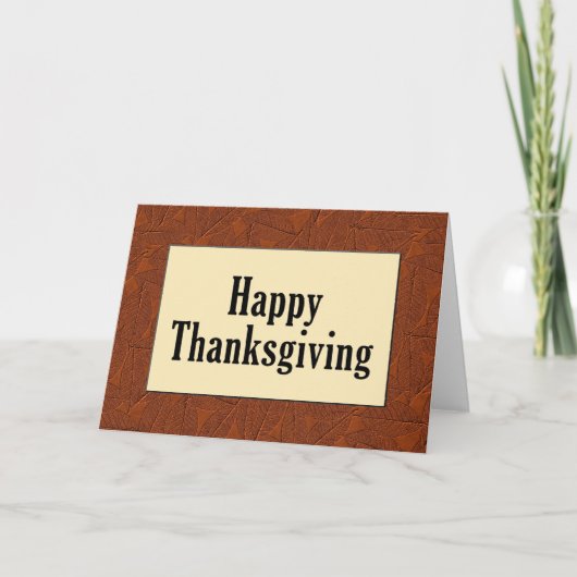 Cartes Pour Fêtes Annuelles Happy Thanksgiving (Devant)
