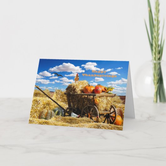 Cartes Pour Fêtes Annuelles Happy Thanksgiving (Devant)