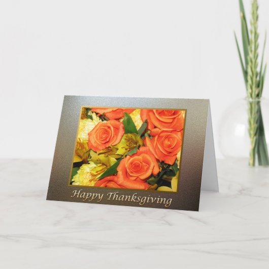 Cartes Pour Fêtes Annuelles Happy Thanksgiving (Devant)