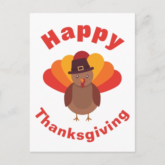 Cartes Pour Fêtes Annuelles Happy Thanksgiving (Devant)