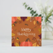 Cartes Pour Fêtes Annuelles Happy Thanksgiving (Debout devant)