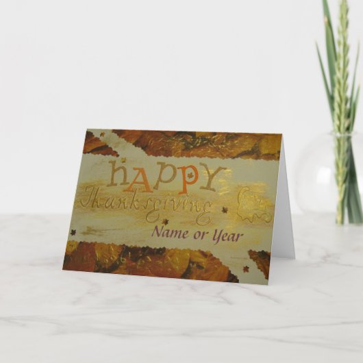 Cartes Pour Fêtes Annuelles Happy Thanksgiving (Devant)