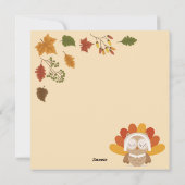 Cartes Pour Fêtes Annuelles Happy Thanksgiving (Dos)