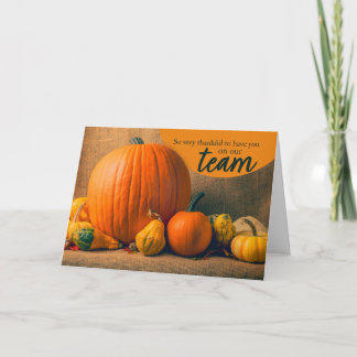 Cartes Pour Fêtes Annuelles Happy Thanksgiving Business Thankful Team Member
