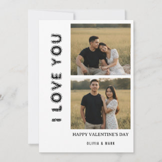 Cartes Pour Fêtes Annuelles Happy Valentine’s Day Custom Photo Collage Holiday