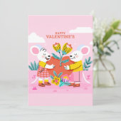 Cartes Pour Fêtes Annuelles Happy Valentine's Day  (Debout devant)