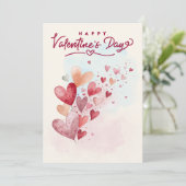Cartes Pour Fêtes Annuelles Happy Valentine's day (Debout devant)