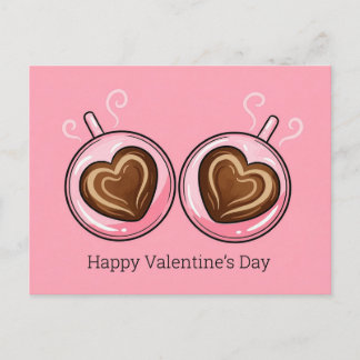 Cartes Pour Fêtes Annuelles Happy Valentines Day Love Romance Heart Shaped Cup