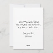 Cartes Pour Fêtes Annuelles happy valentines jour script moderne arche photo (Dos)