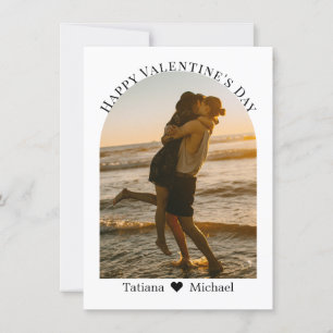 Cartes Pour Fêtes Annuelles happy valentines jour script moderne arche photo