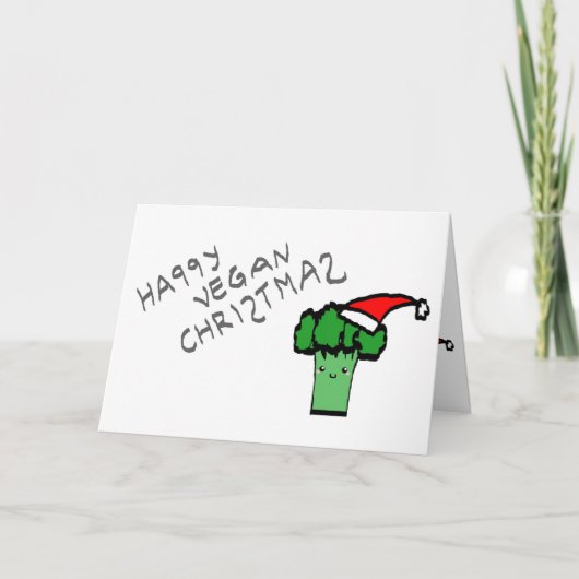 Cartes Pour Fêtes Annuelles Happy vegan Christmas (Devant)