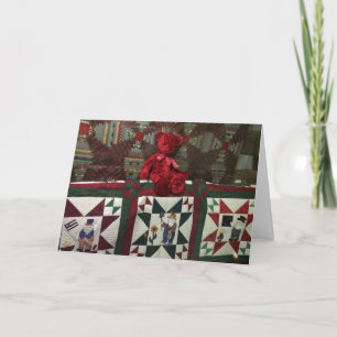 Cartes Pour Fêtes Annuelles Har-Ber Village  velvet bear 2014c Greeting Card