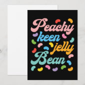 Cartes Pour Fêtes Annuelles Haricot Jelly Bean Peachy Keen (Devant / Derrière)