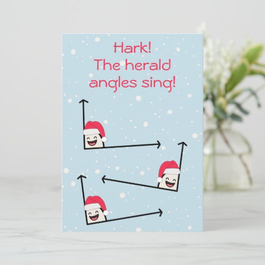 Cartes Pour Fêtes Annuelles Hark le héraut drôle Noël carol pun plat (Debout devant)