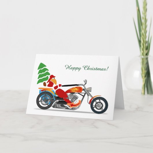 Cartes Pour Fêtes Annuelles "harley noël" (Devant)