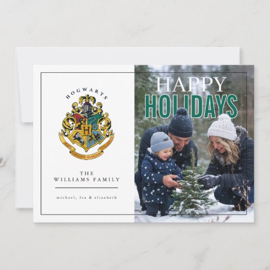 Cartes Pour Fêtes Annuelles Harry Potter Crest Photo (Devant)