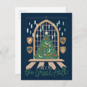 Cartes Pour Fêtes Annuelles Harry Potter | Décorez le grand hall (Devant / Derrière)
