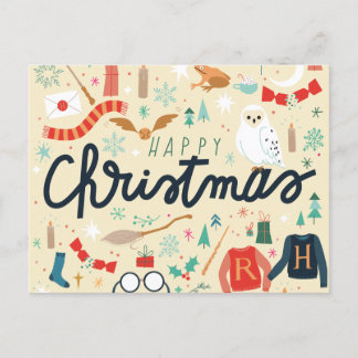 Cartes Pour Fêtes Annuelles Harry Potter | Joyeux Noël avec des icônes festive